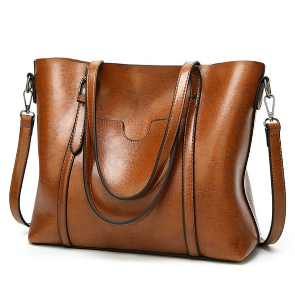 Cartable femme en cuir vintage multi-compartiments sac à main élégant